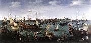 VROOM, Hendrick Cornelisz. The Arrival at Vlissingen of the Elector Palatinate Frederick V wr china oil painting reproduction